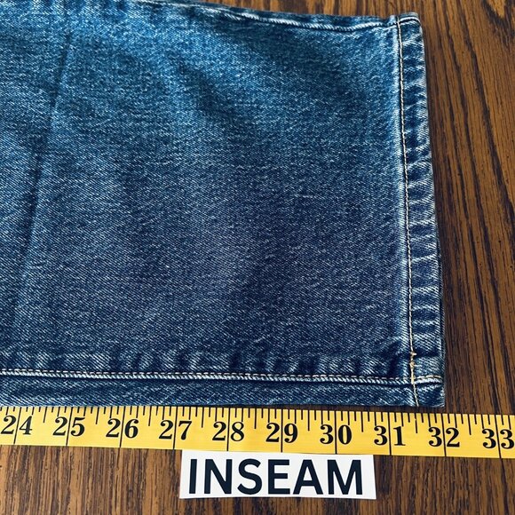 Wild Fable Womens Super High Rise Baggy Jeans Size 00/24 Distressed Stretch Blue - Picture 10 of 12